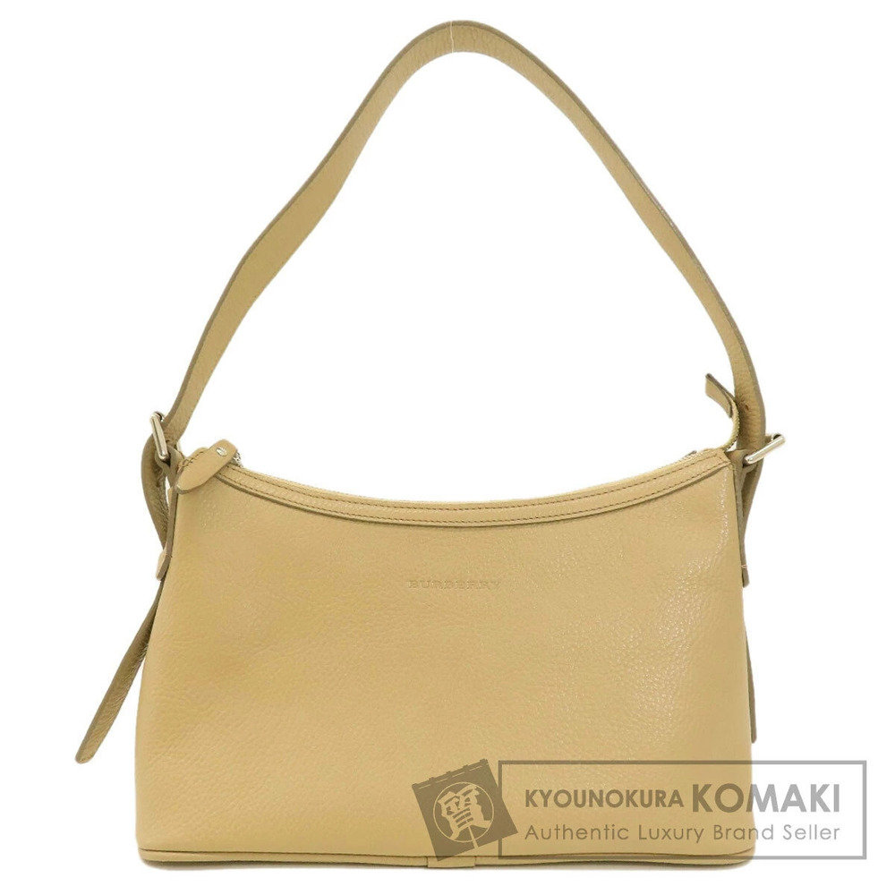 Burberry One Shoulder Hobo Logo Handbag Leather